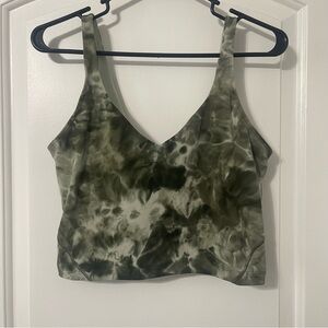 Lululemon Align Tank Top Diamond Dye Light Sage Army Green Dark Olive Size 12